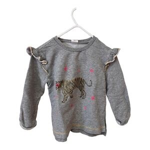 Egg Collective Pink and Gold Tiger Sweatshirt
